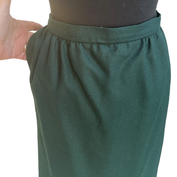 Pendleton Classic Virgin Wool Hunter Green 2 Pcs Suit Sz 16 Blazer 14 Skirt Set - Picture 8 of 16